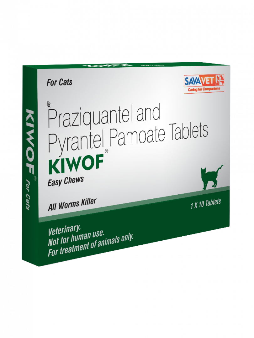 KIWOF CAT (cats) PRAZIQUANTEL AND PYRANTEL PAMOATE 4TABS Catalogue Image 1