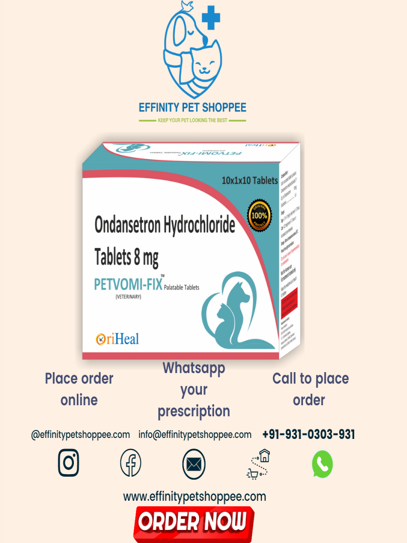 PETVOMI FIX TABLETS ( ONDANSETRON 8MG ) WITH CHICKEN FLAVOUR Catalogue Image 1