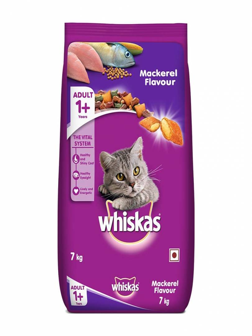 Whiskas Adult 1 year Dry Cat Food Mackerel Flavor 7kg Pack on Effinity Pet Shoppe