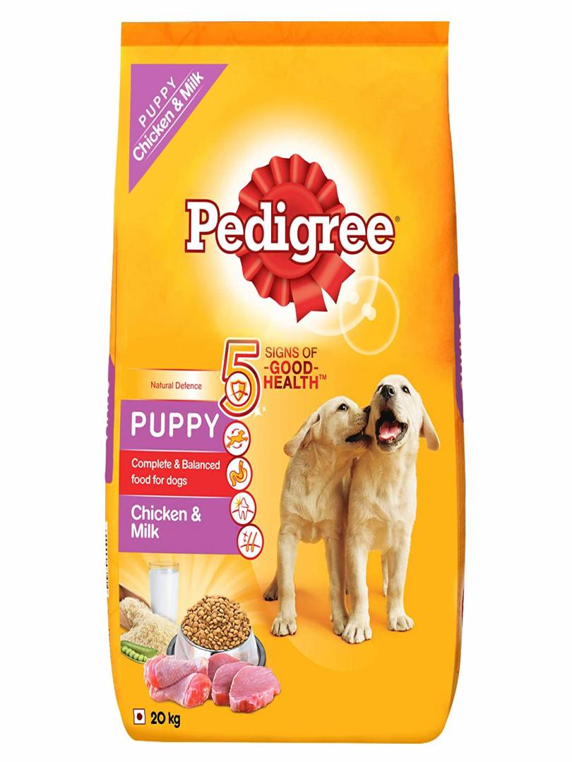 Pedigree puppy chicken sale and milk 20kg